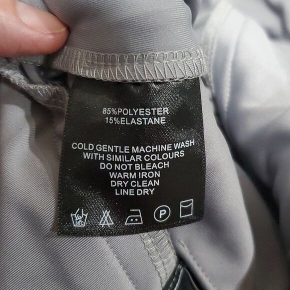 Maniere De Voir Stylish Silver Gorpcore Pants with Cargo Pockets Size 4 - Picture 16 of 16